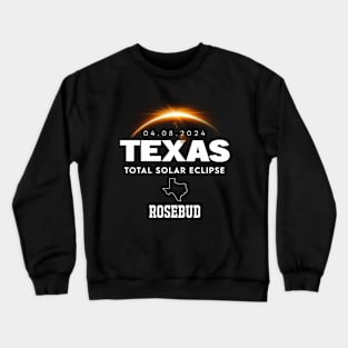 Total Solar Eclipse 2024 Rosebud Texas Crewneck Sweatshirt